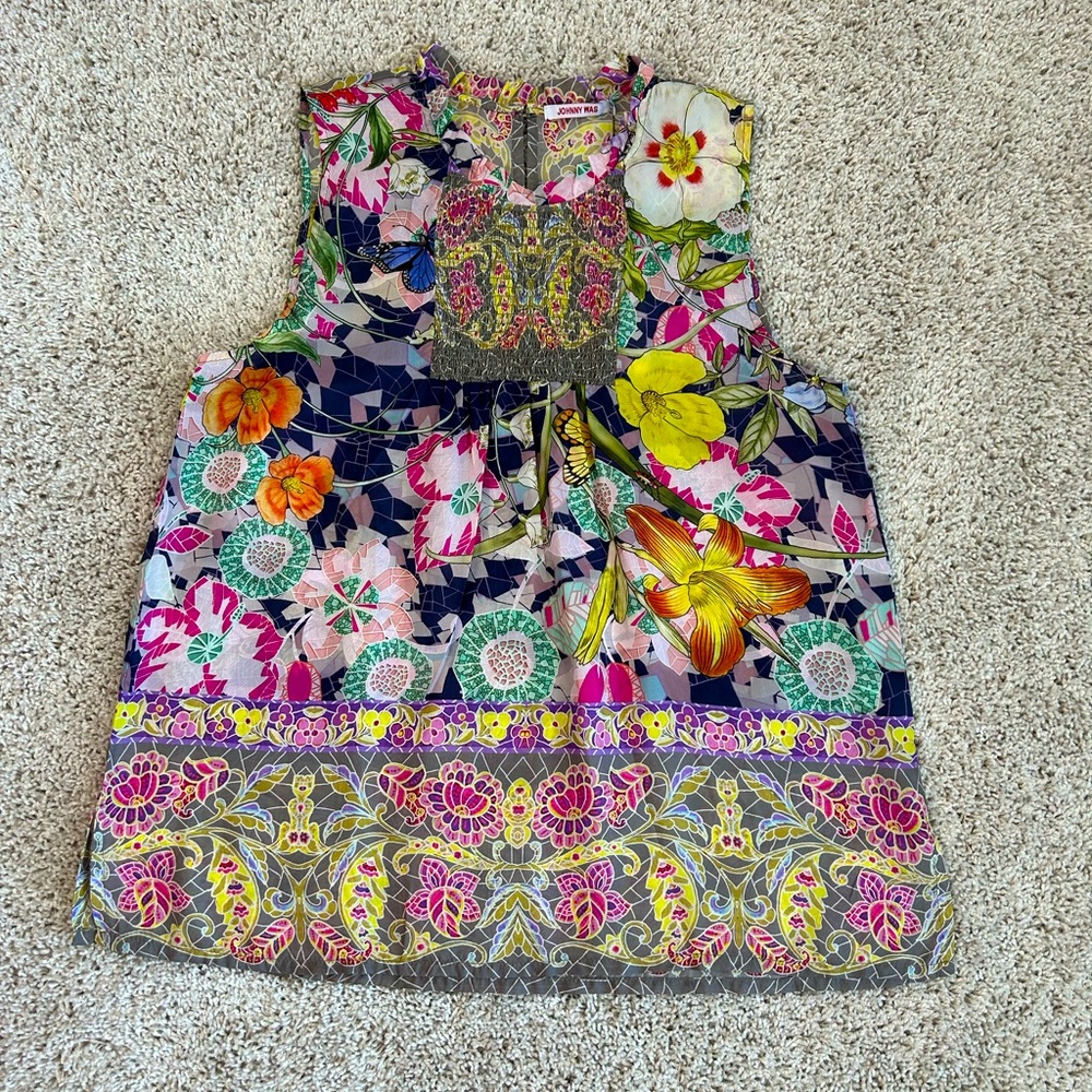 NWT Johnny Was Silk Blouse XS